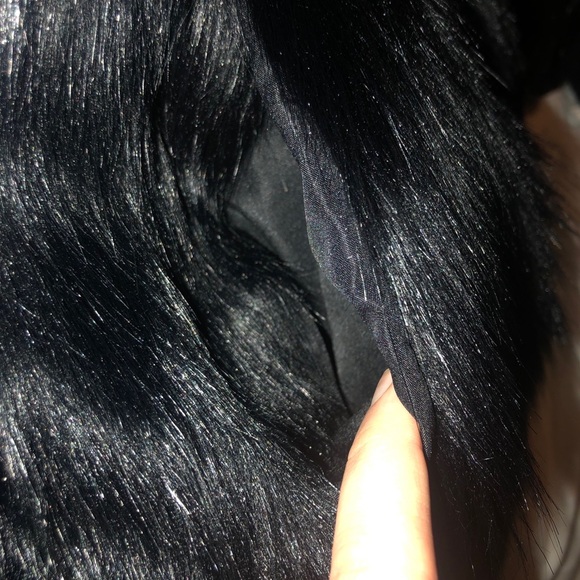 Black Faux Fur Jacket - Picture 5 of 6